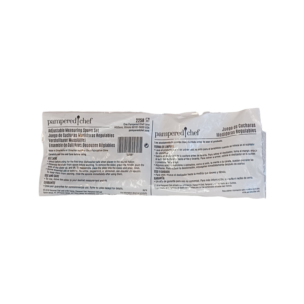 NEW Pampered Chef Adjustable Measuring Spoon Set Item #2258 - Picture 4 of 4